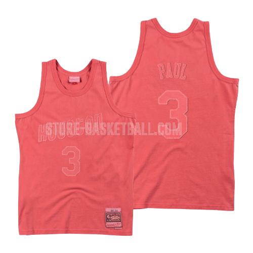 houston rockets chris paul 3 red washed out men's replica jersey