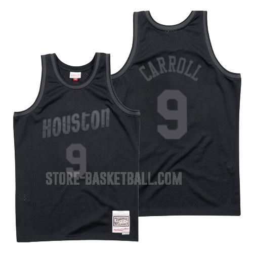 houston rockets demarre carroll 9 black hardwood classics men's replica jersey