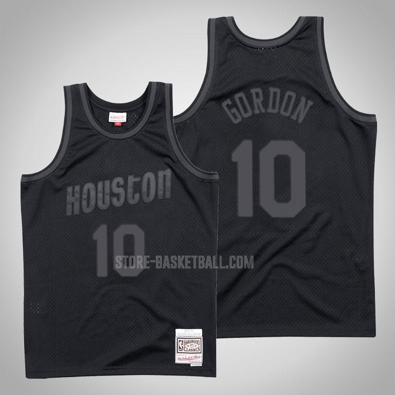 houston rockets eric gordon 10 black hardwood classics men's replica jersey