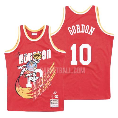 houston rockets eric gordon 10 red hardwood classics men's replica jersey