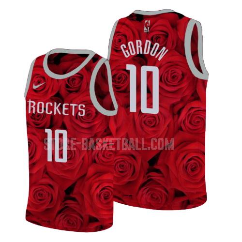 houston rockets eric gordon 10 red rose flower men's replica jersey