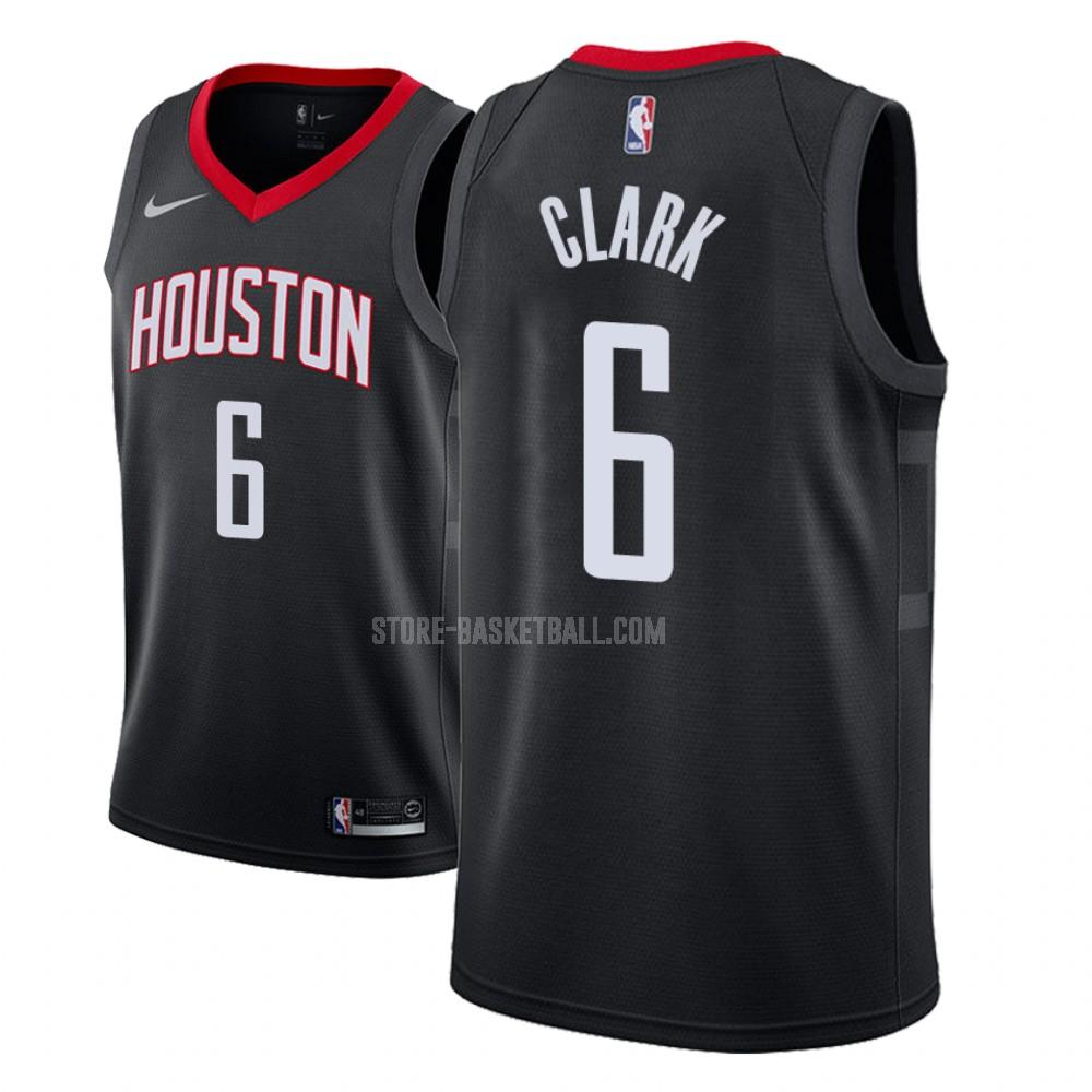 houston rockets gary clark 6 black statement men's replica jersey