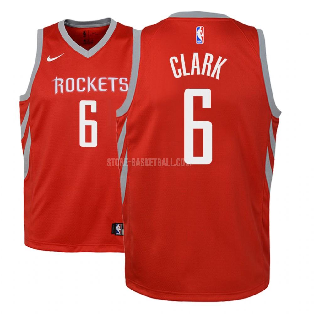 houston rockets gary clark 6 red icon youth replica jersey