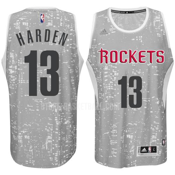 houston rockets james harden 13 gray city edition men's replica jersey