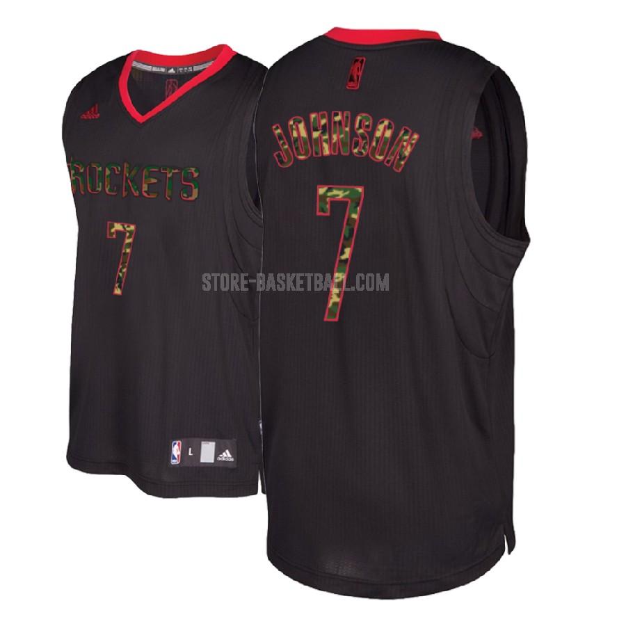 houston rockets joe johnson 7 black fashion edition men's replica jersey