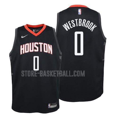 houston rockets russell westbrook 0 black statement youth replica jersey