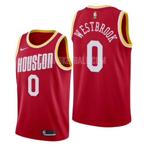 houston rockets russell westbrook 0 red hardwood classics men's replica jersey