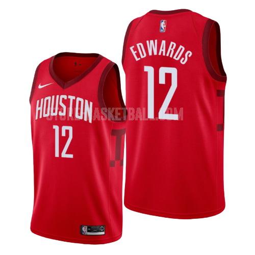 houston rockets vincent edwards 12 red earned edition men's replica jersey