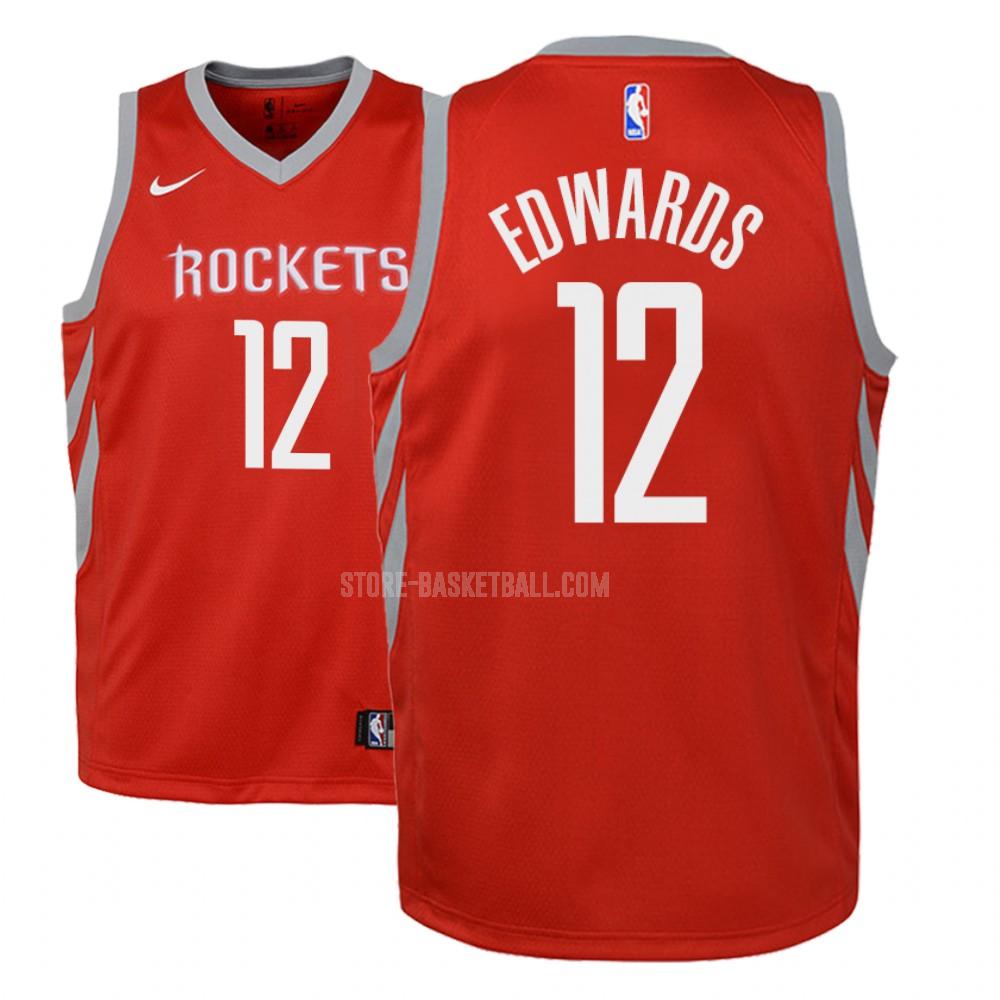 houston rockets vincent edwards 12 red icon youth replica jersey