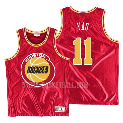houston rockets yao ming 11 red dazzle men's replica jersey