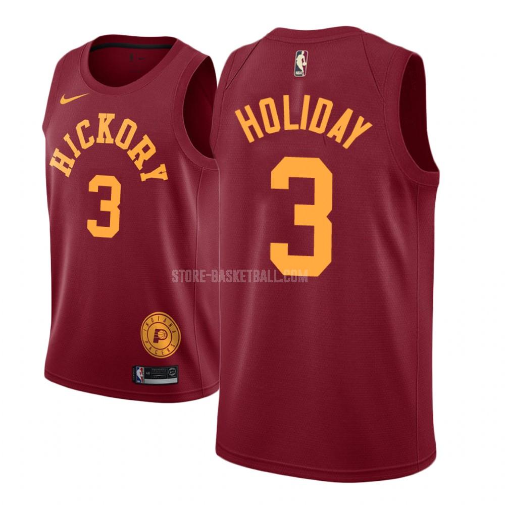 indiana pacers aaron holiday 3 red hardwood classic men's replica jersey