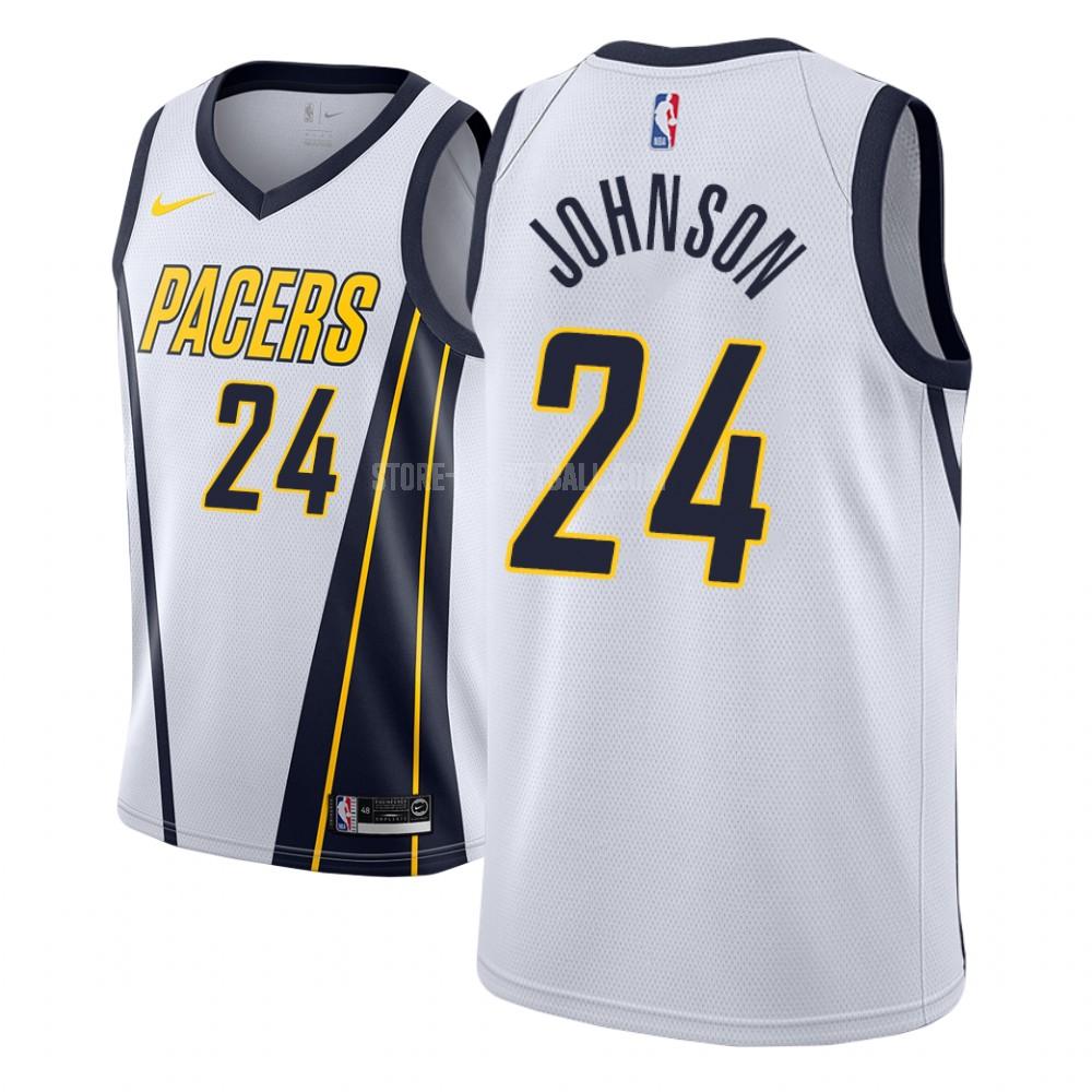 indiana pacers alize johnson 24 white earned edition men's replica jersey