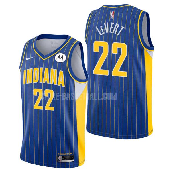 indiana pacers caris levert 22 blue city edition men's replica jersey