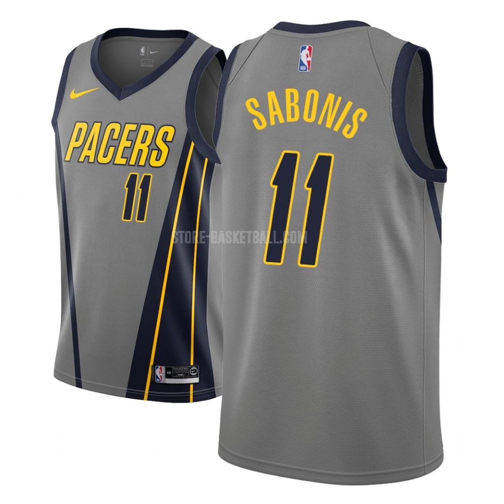 indiana pacers domantas sabonis 11 gray city edition youth replica jersey