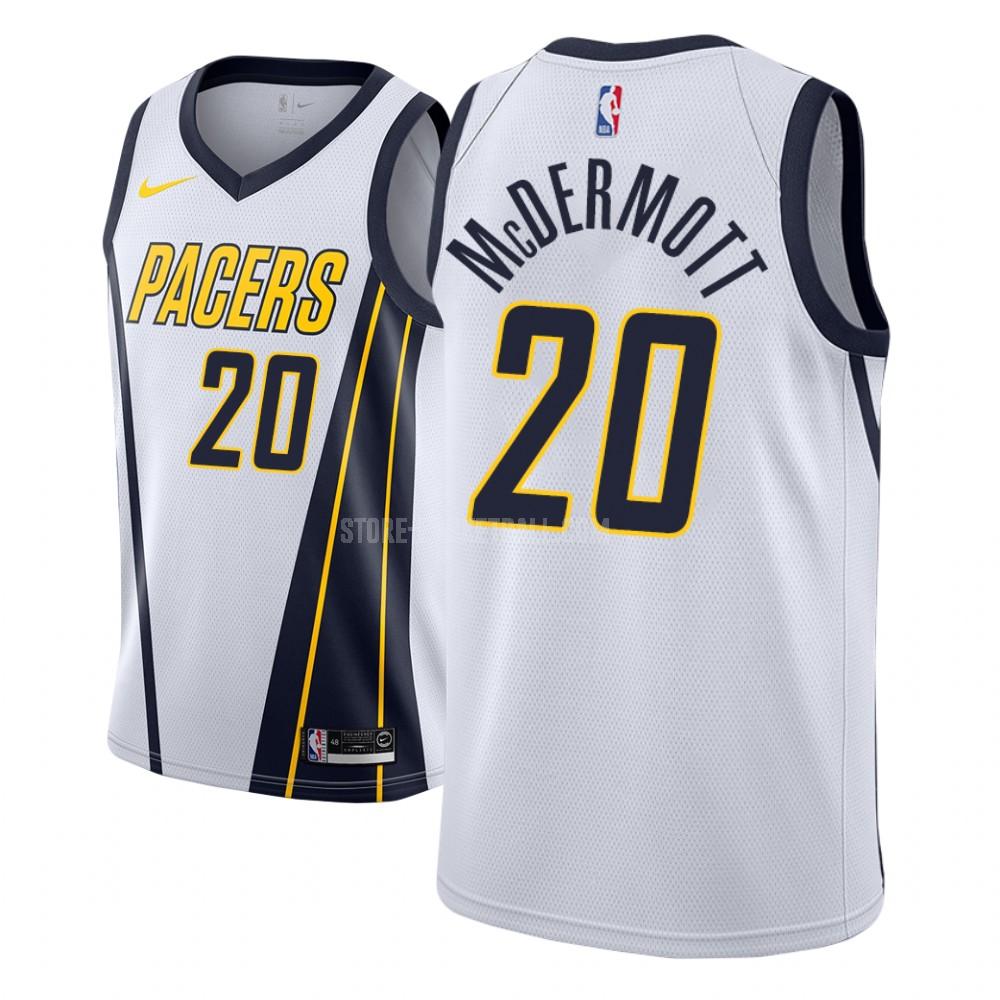 indiana pacers doug mcdermott 20 white earned edition men's replica jersey