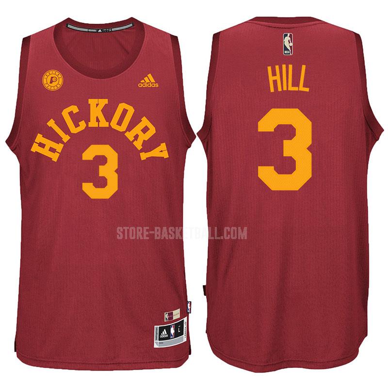 indiana pacers george hill 3 red hardwood classics men's replica jersey
