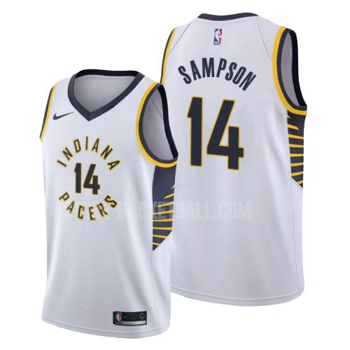 indiana pacers jakarr sampson 14 white association men's replica jersey