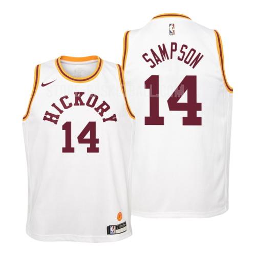 indiana pacers jakarr sampson 14 white hardwood classics youth replica jersey