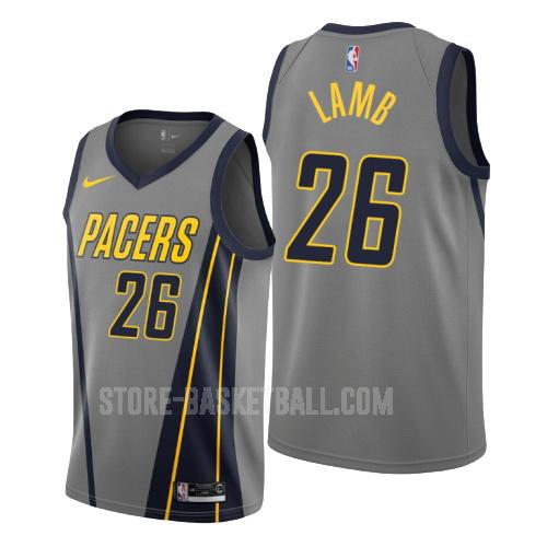 indiana pacers jeremy lamb 26 gray city edition men's replica jersey