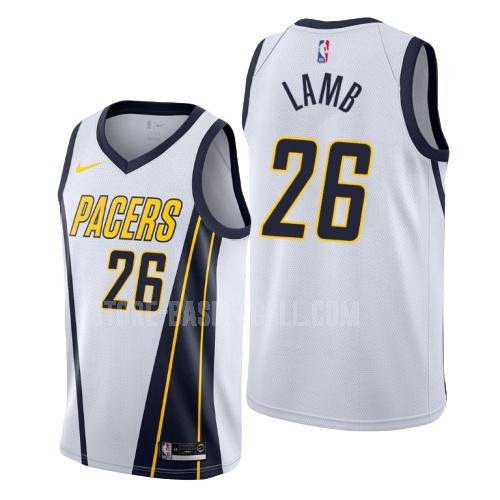 indiana pacers jeremy lamb 26 white earned edition men's replica jersey