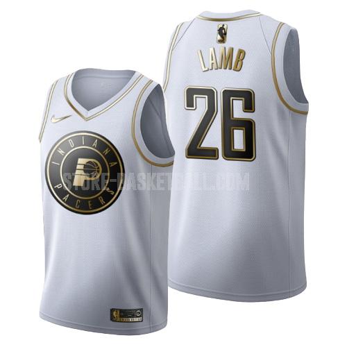 indiana pacers jeremy lamb 26 white golden edition men's replica jersey