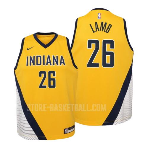 indiana pacers jeremy lamb 26 yellow statement youth replica jersey