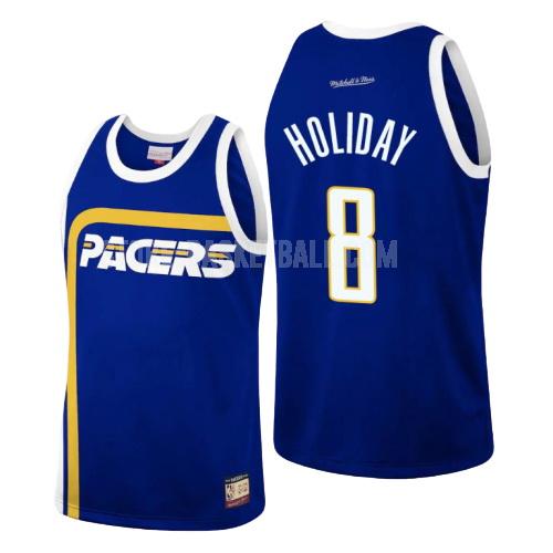 indiana pacers justin holiday 8 blue hardwood classics men's replica jersey