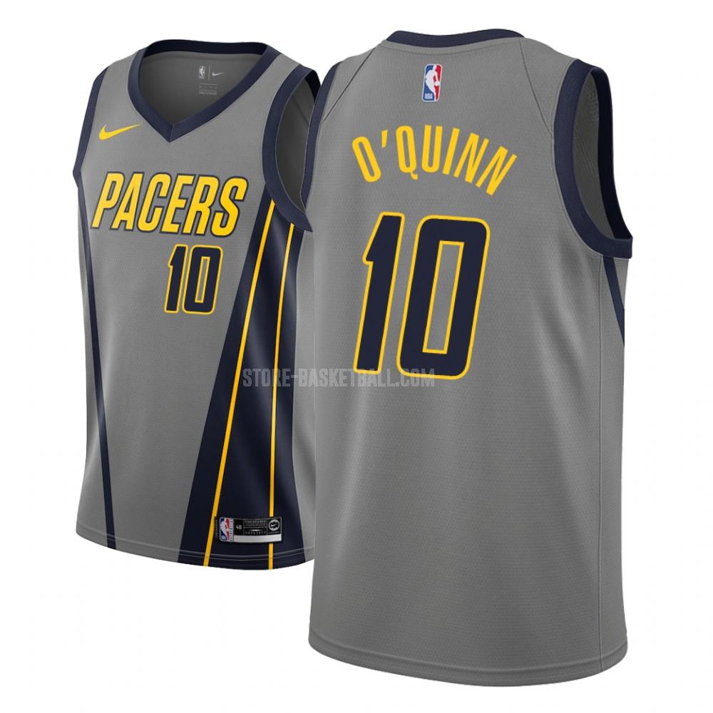 indiana pacers kyle o'quinn 10 gray city edition men's replica jersey