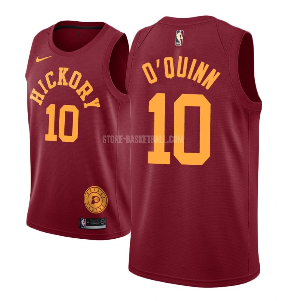 indiana pacers kyle o'quinn 10 red hardwood classic men's replica jersey