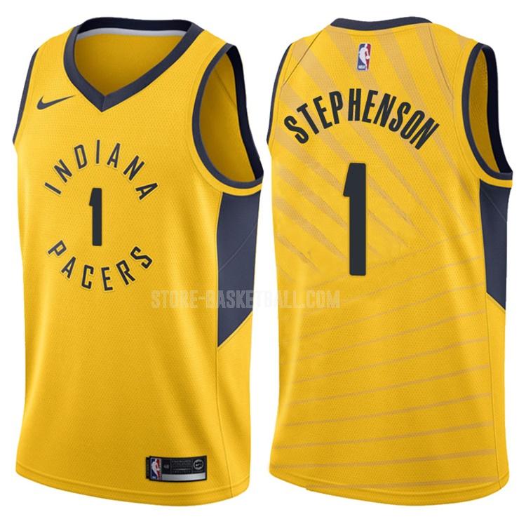 indiana pacers lance stephenson 1 yellow statement men's replica jersey