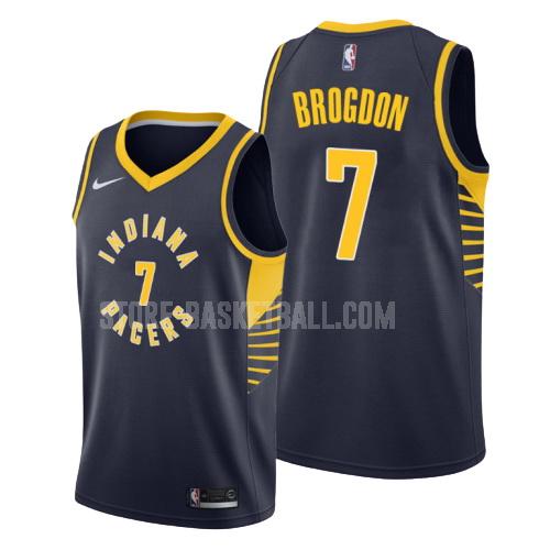 indiana pacers malcolm brogdon 7 navy icon men's replica jersey
