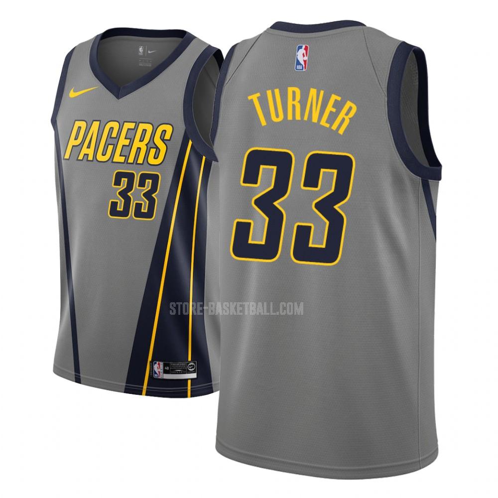 indiana pacers myles turner 33 gray city edition youth replica jersey