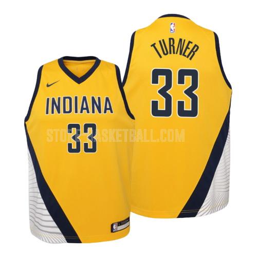 indiana pacers myles turner 33 yellow statement youth replica jersey