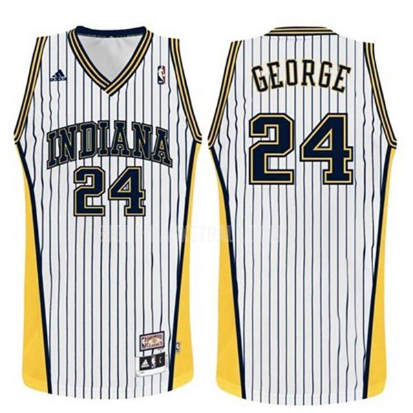 indiana pacers paul george 24 white hardwood classic men's replica jersey