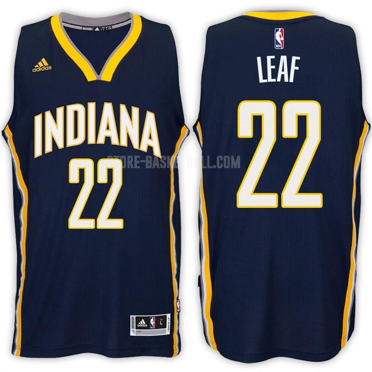 indiana pacers tj leaf 22 navy road men's replica jersey