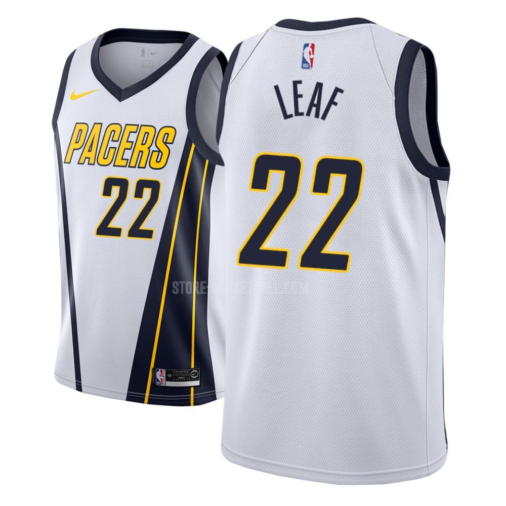 indiana pacers tj leaf 22 white earned edition men's replica jersey