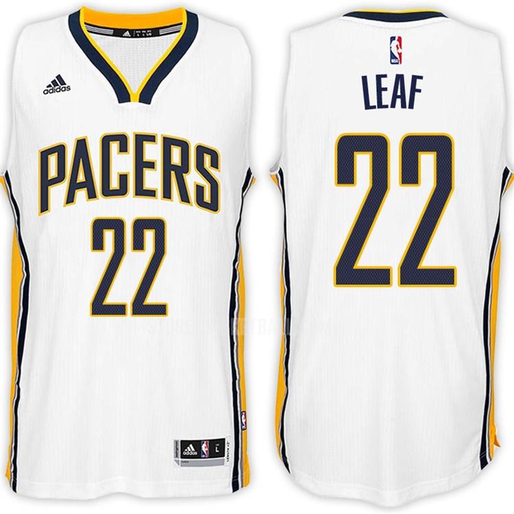 indiana pacers tj leaf 22 white home men's replica jersey