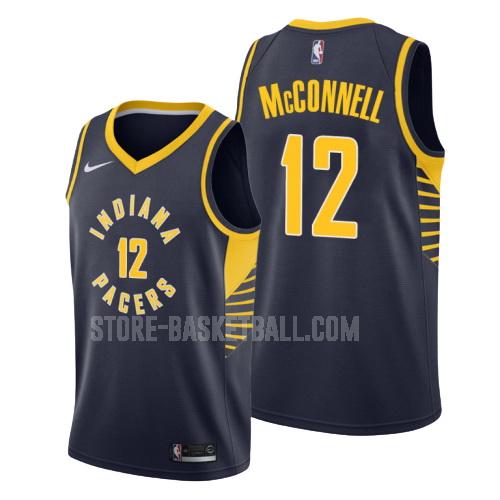indiana pacers tj mcconnell 9 navy icon men's replica jersey