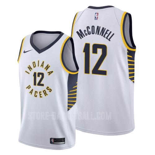 indiana pacers tj mcconnell 9 white association men's replica jersey