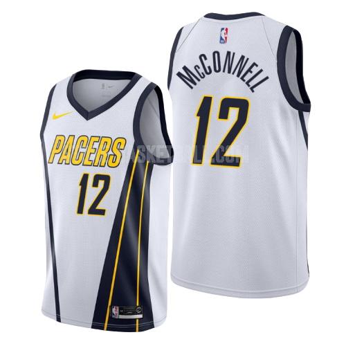 indiana pacers tj mcconnell 9 white earned edition men's replica jersey