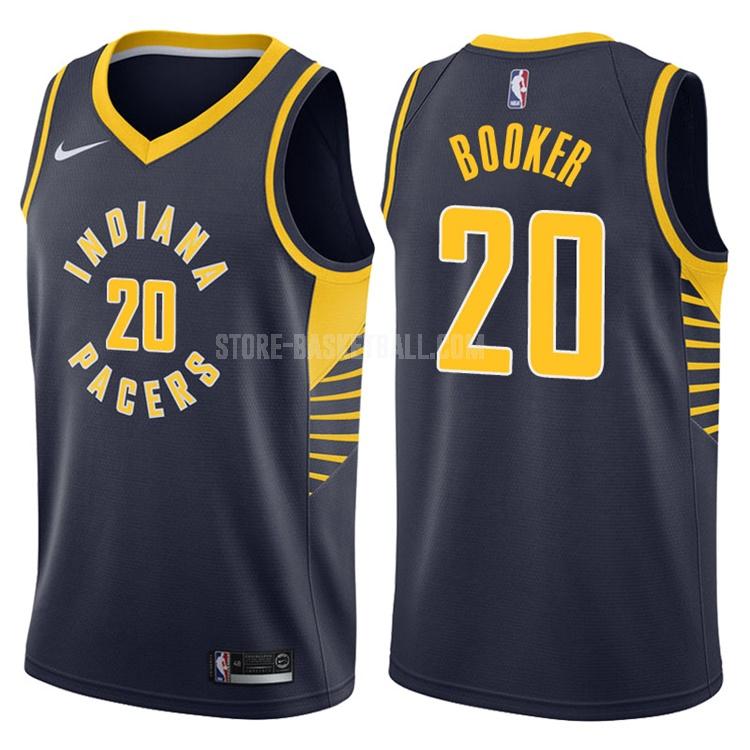 indiana pacers trevor booker 20 navy icon men's replica jersey