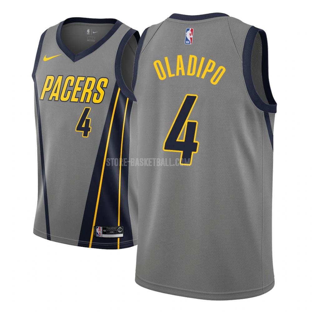 indiana pacers victor oladipo 4 gray city edition men's replica jersey