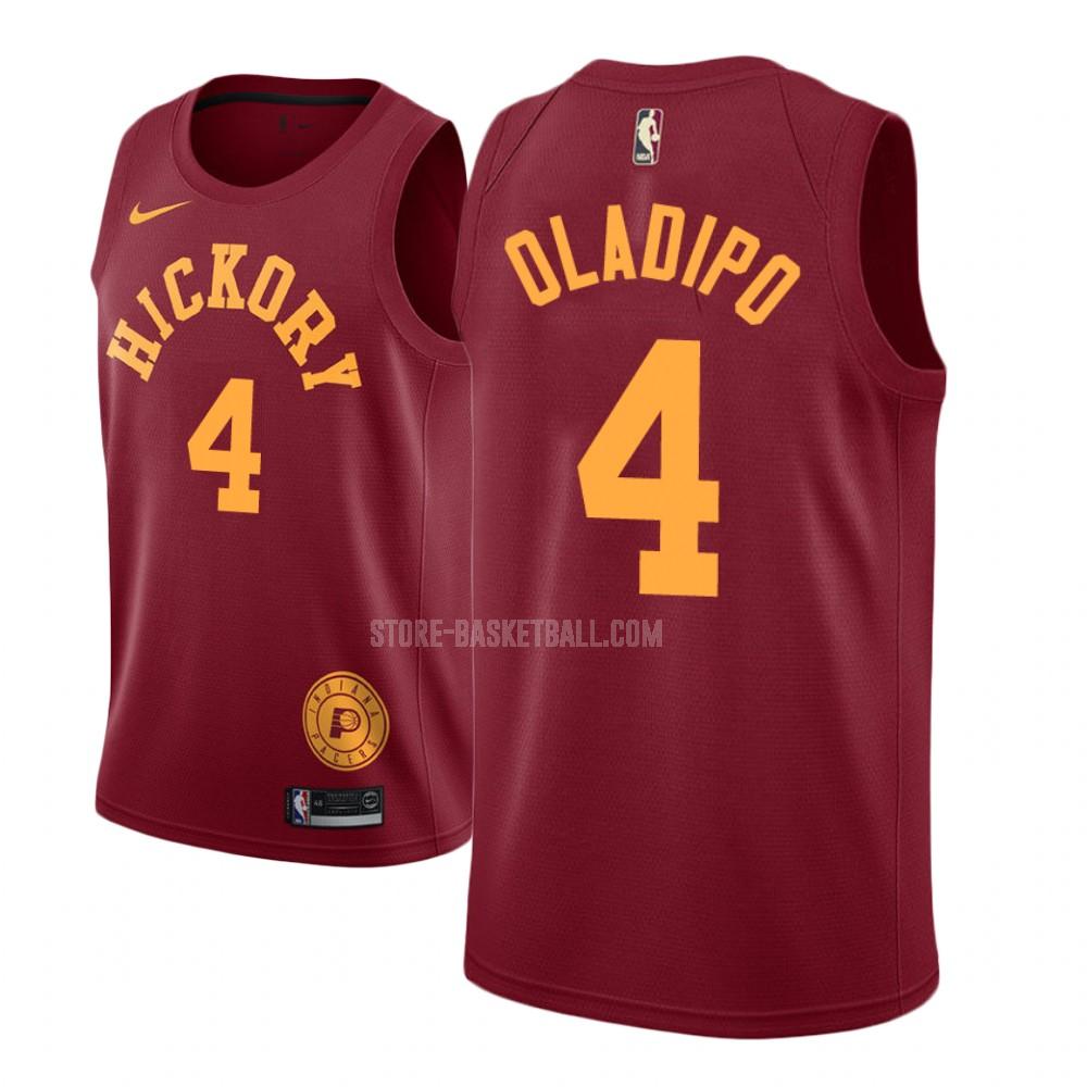 indiana pacers victor oladipo 4 red hardwood classic men's replica jersey