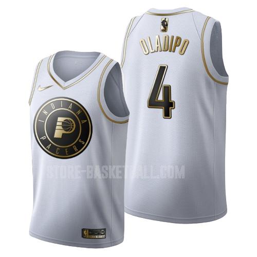 indiana pacers victor oladipo 4 white golden edition men's replica jersey