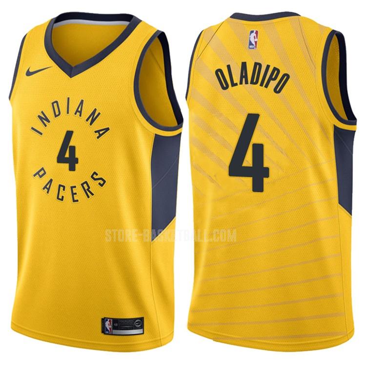 indiana pacers victor oladipo 4 yellow statement men's replica jersey