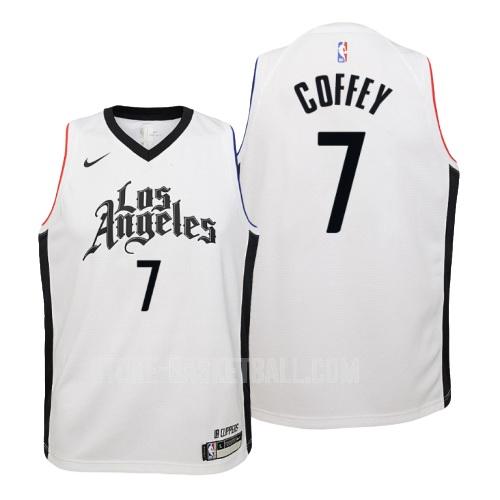 los angeles clippers amir coffey 7 white city edition youth replica jersey