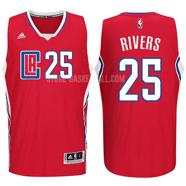 los angeles clippers austin rivers 25 red new logo men's replica jersey
