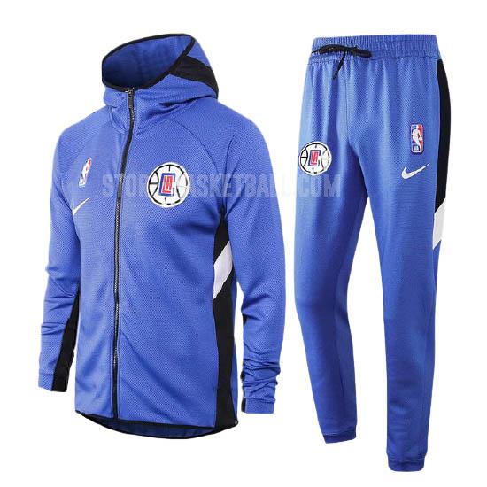 los angeles clippers blue nba men's hooded jacket