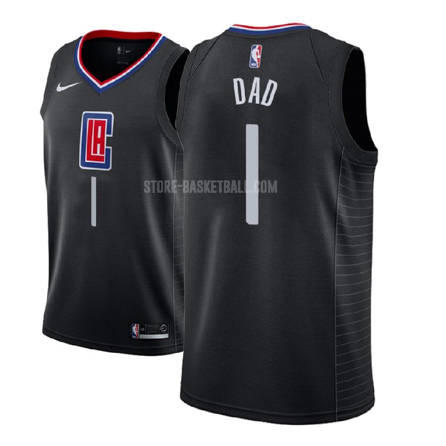 los angeles clippers dad 1 black fathers day men's replica jersey