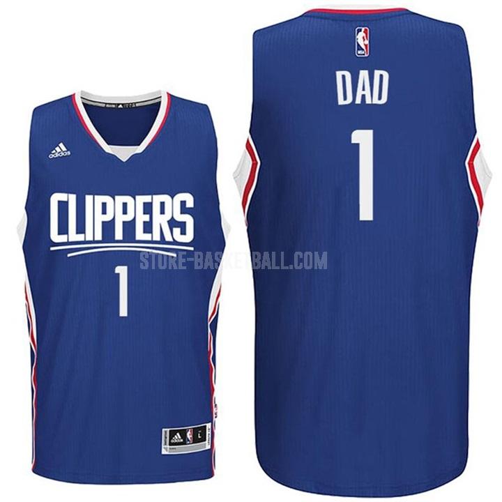 los angeles clippers dad 1 blue fathers day men's replica jersey